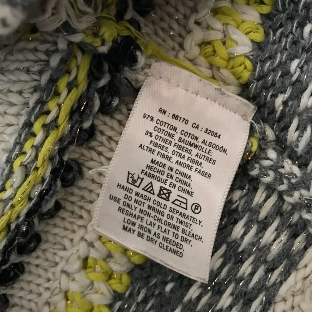 Anthropologie Moth Metallic Striped Open Cardigan - Picture 5 of 7